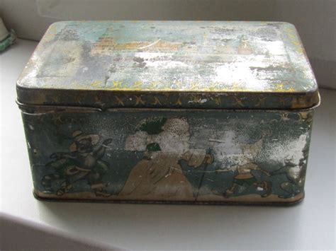 antique embossed metal cookie box|Antique COOKIE Candy Cake Box Embossed Metal Decor .